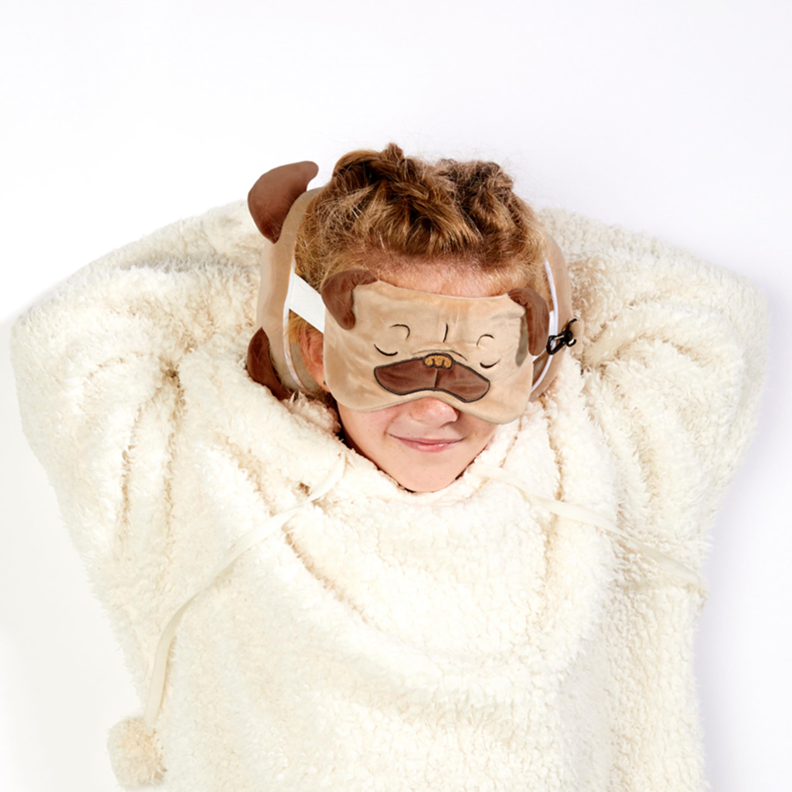 Amazon.co.jp: Relaxeazzz アイマスク付 もちもち ネックピロー パグ